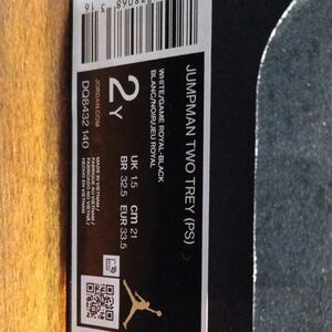 Jordan Jumpman Two Trey PS in White, Black, and Royal Blue